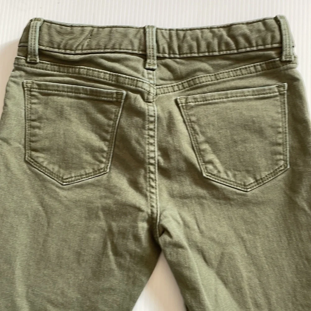 GapKids super skinny, army green denim jeans.  Girls size 10